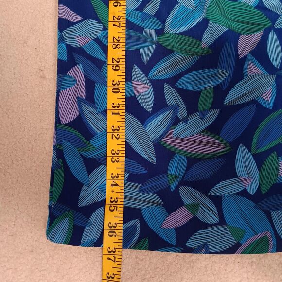Sag Harbor Shift Dress Sleeveless Petite Print Blue Green Career Size 10P NWT - Picture 7 of 10